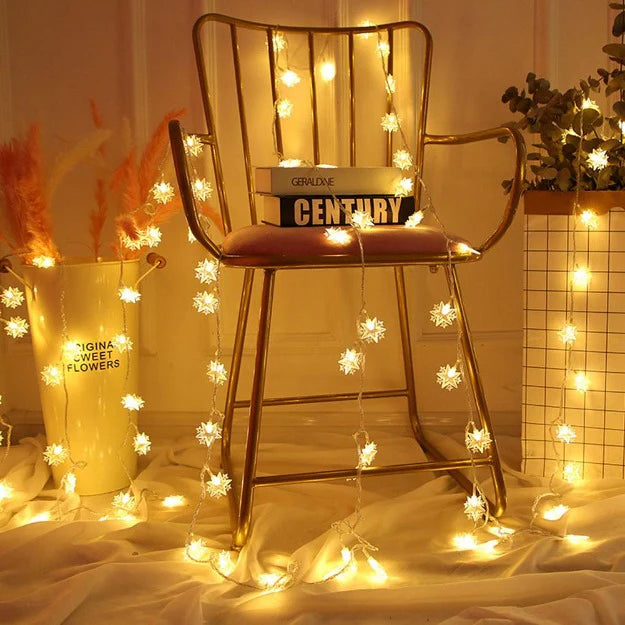 Starflakes String Lights - Warm White LEDStarflakes String Lights - Warm White LED