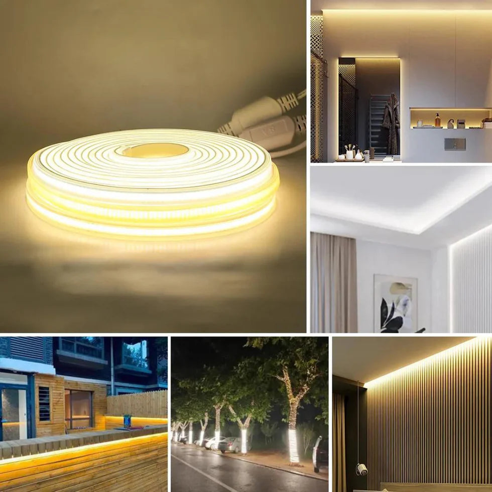 COB LED Rope Light - Outdoor Water Resistant Rope Light