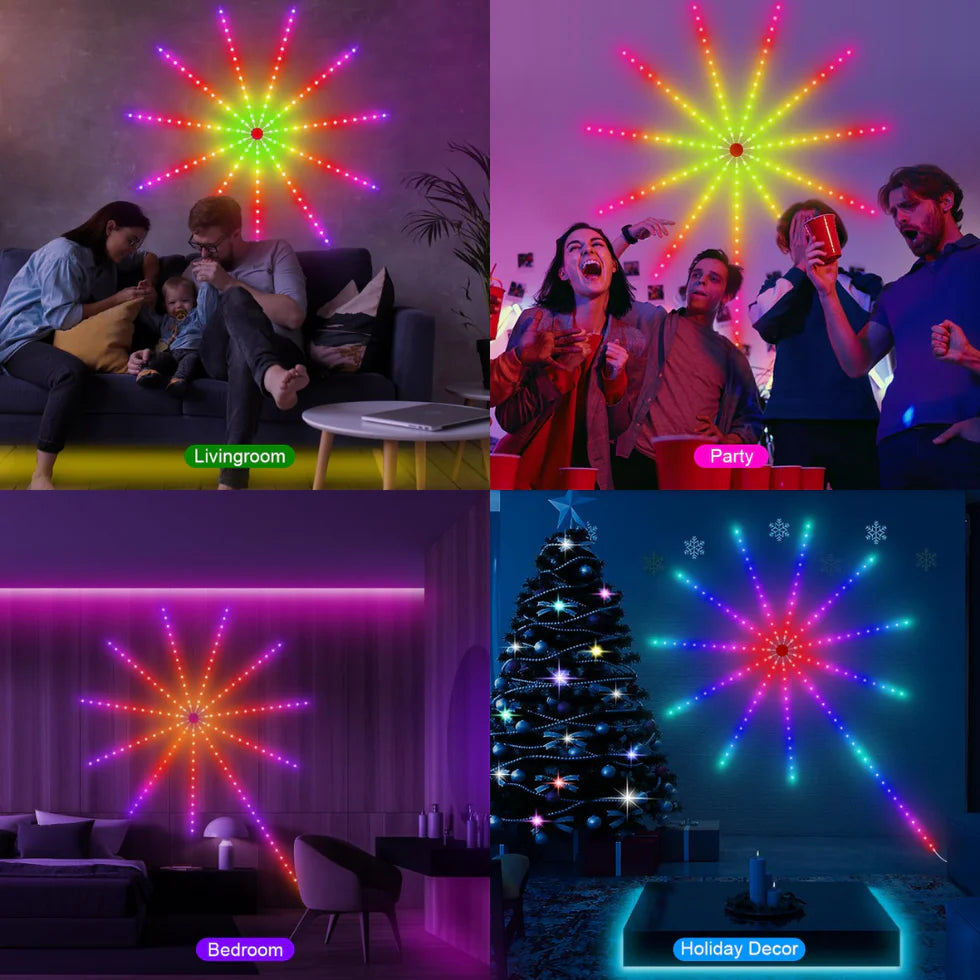 Smart RGBIC LED Firework Lights