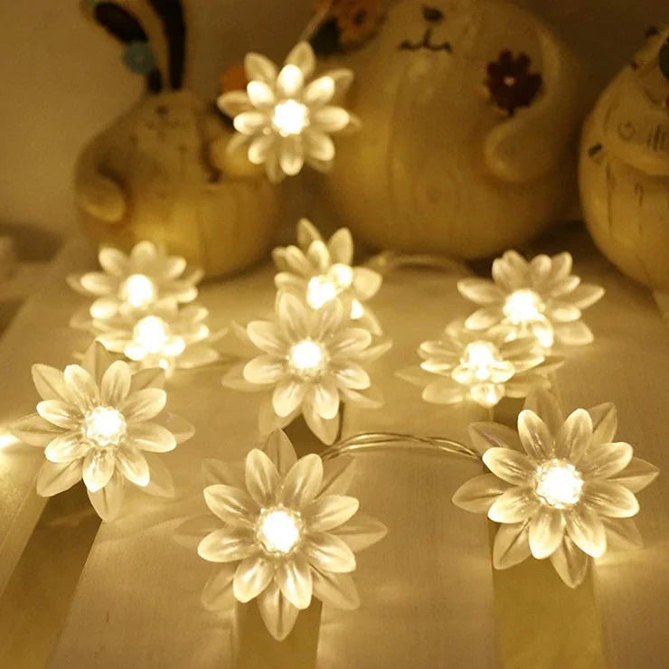 LED Daisy Flower Decorative String Light - Warm White