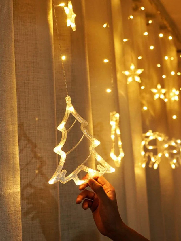 Christmas Tree Curtain Lights | Warm White LED