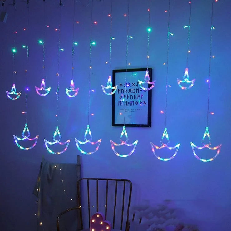 Diya Curtain Lights | Multi