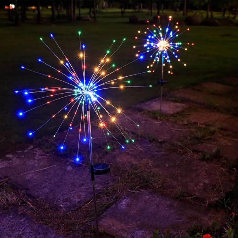 Outdoor LED Solar Firework Fairy Light | Multi (Pack of 1)