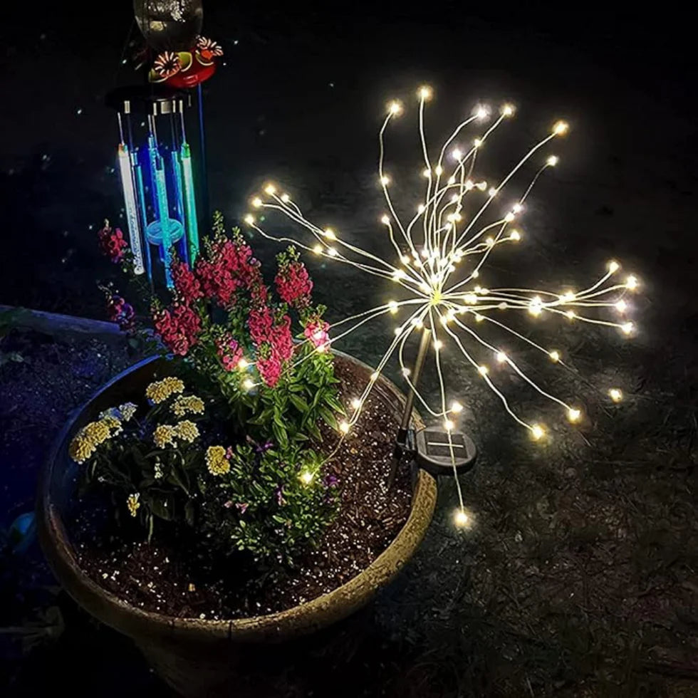 Outdoor LED Solar Firework Fairy Light | Warm White (Pack of 1)