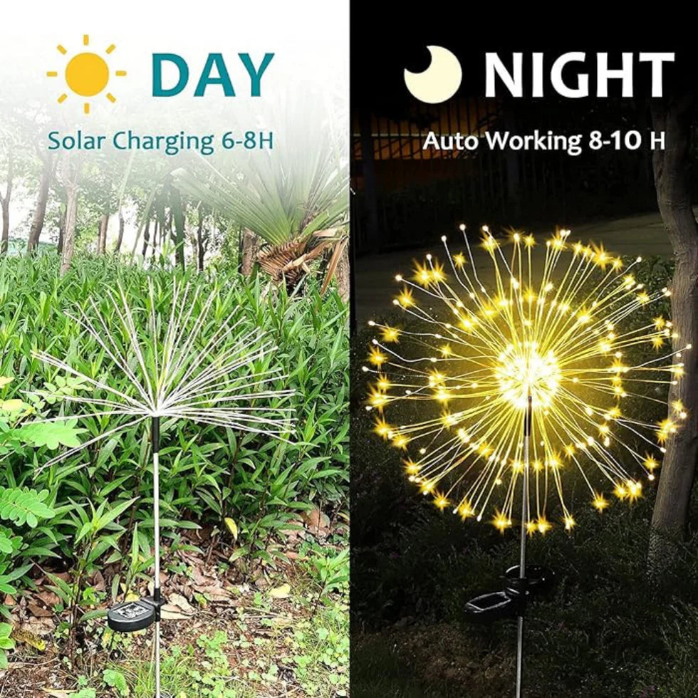 Outdoor LED Solar Firework Fairy Light | Warm White (Pack of 1)