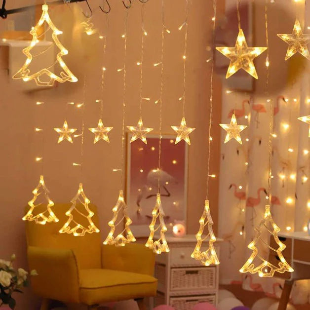 Christmas Tree Curtain Lights | Warm White LED