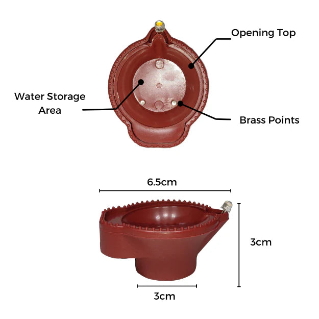 LED Brown Diya with Water Sensor