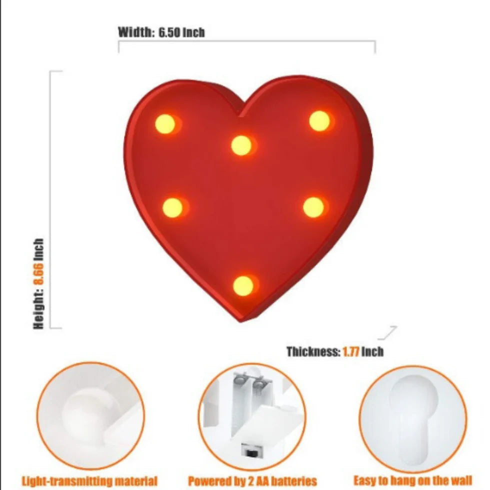 Marquee Light - Heart Shape