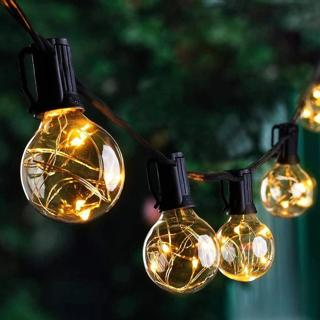 G40 Outdoor Bulb String Lights Hanging - IP44 Rainproof G40 Globe LED Bulbs