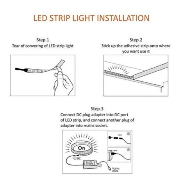 LED Strip Lights - 12V - 2835 SMD LED 120 LEDs Per Meter - Ice Blue 5m