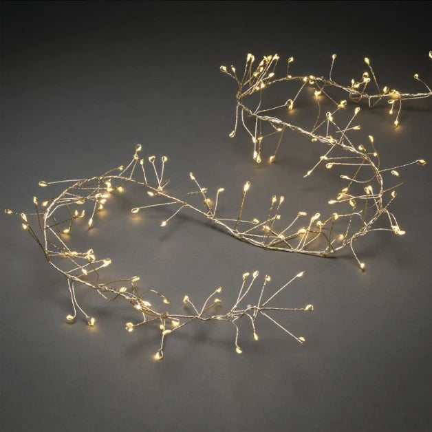 Cluster Copper Wire LED Fairy String Lights - 3AA Battery Operated | Warm White