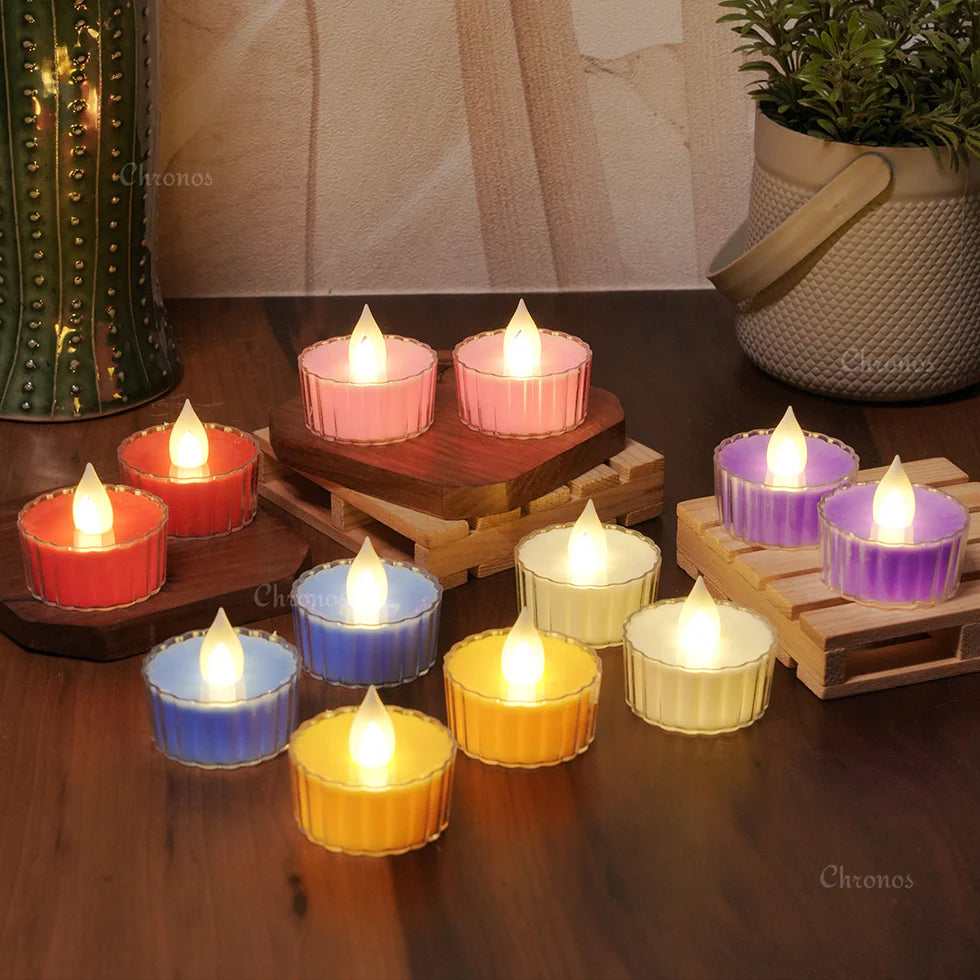 Flower Shaped LED Tea Light Votive Candles