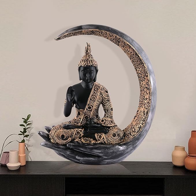 Meditating Moon Samadhi – Black Gold