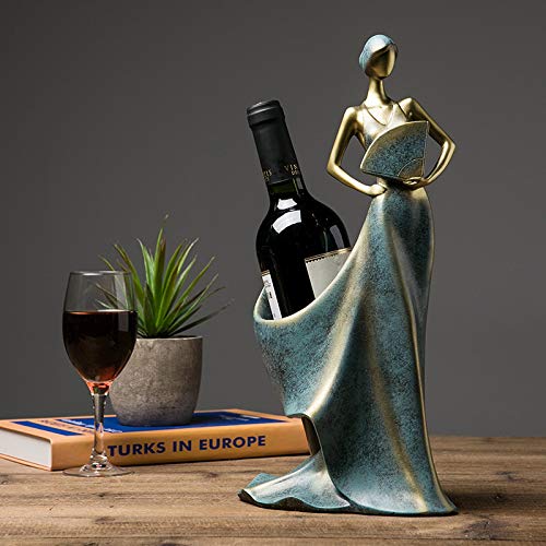 Wine Rack Holder,Tall Drink Tabletop Single Wine Accessory Bottle Stand,Premium Resin Shaped Sturdy Sculpture Wine Bottle Holders,Figurine Kitchen Decoration Restaurant Setting Crafts