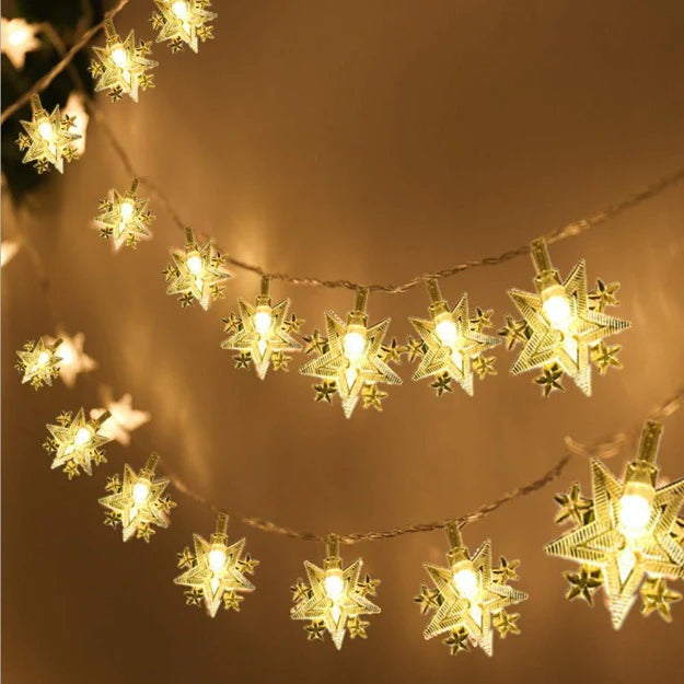 Starflakes String Lights - Warm White LEDStarflakes String Lights - Warm White LED