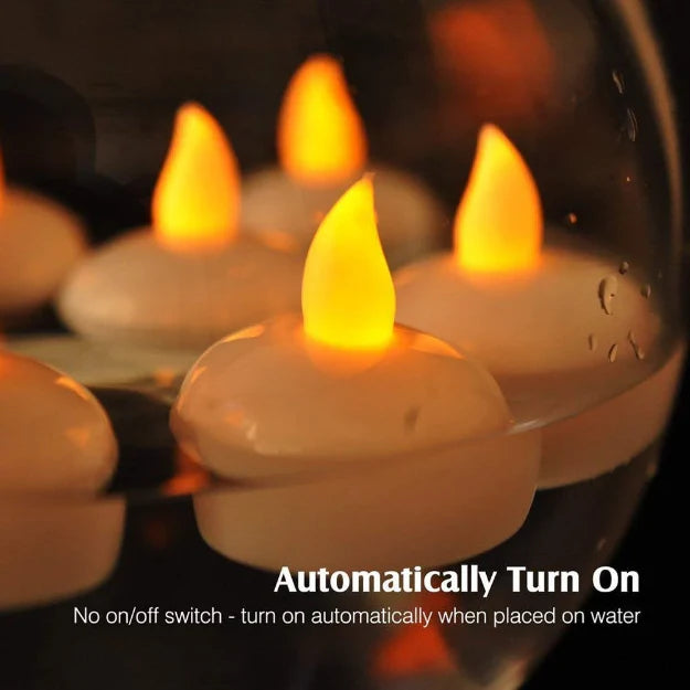 LED Floating Tea Light Candles | Pack of 12