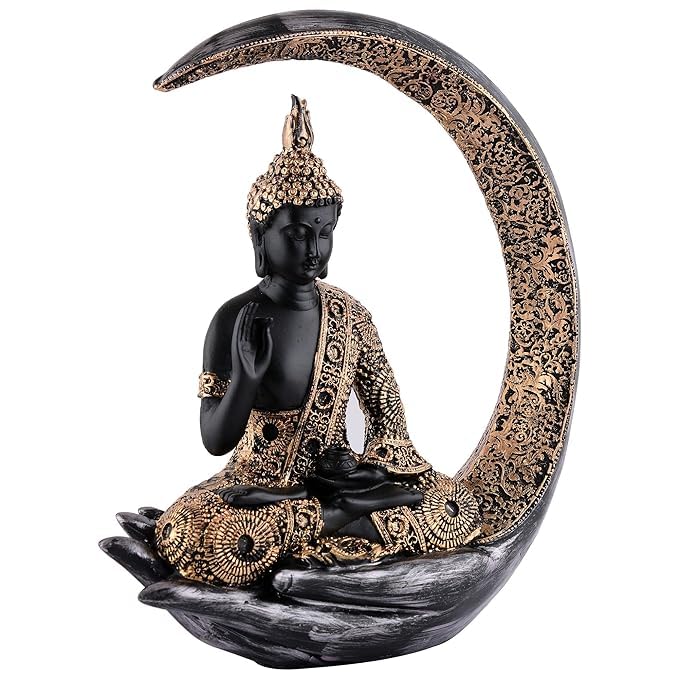 Meditating Moon Samadhi – Black Gold