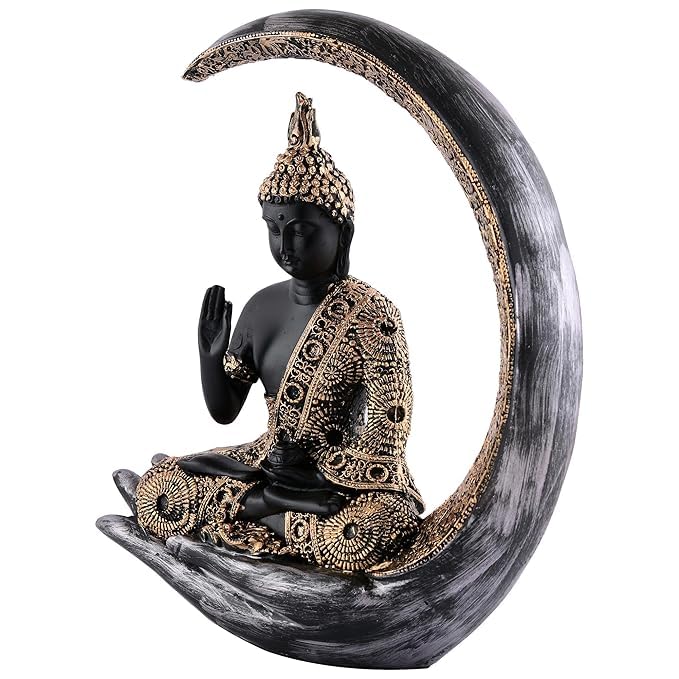 Meditating Moon Samadhi – Black Gold