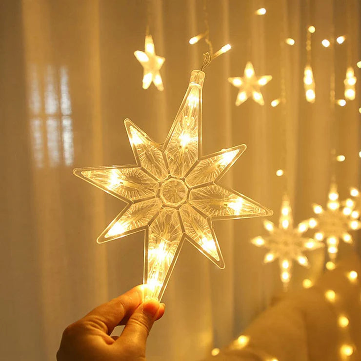 Polar Star Curtain Lights | Warm White LED