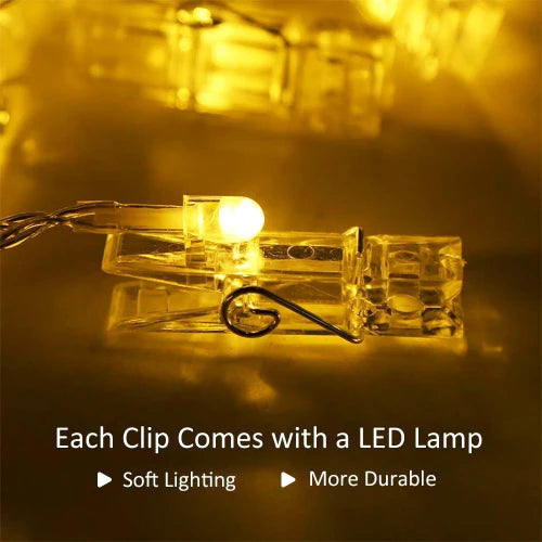 Photo Clips Lights - Warm White LED