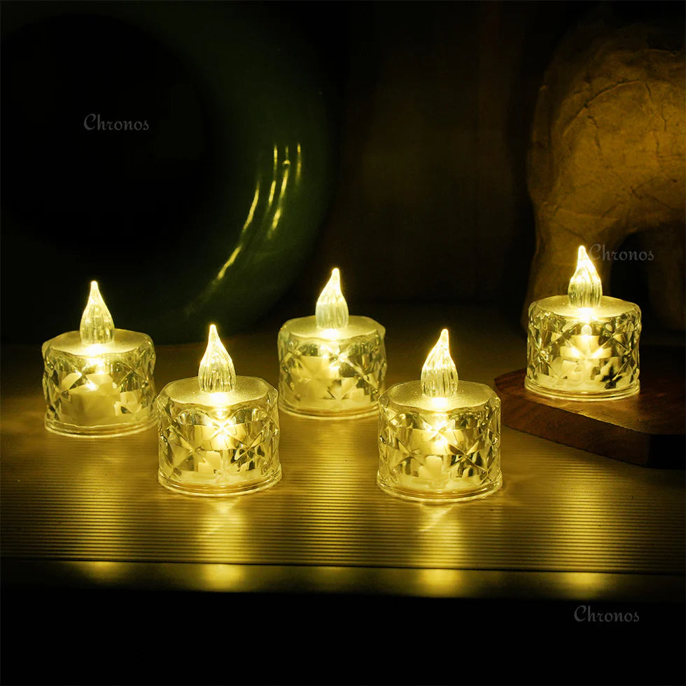 Crystal Diamond Reflection LED Tealight Candle