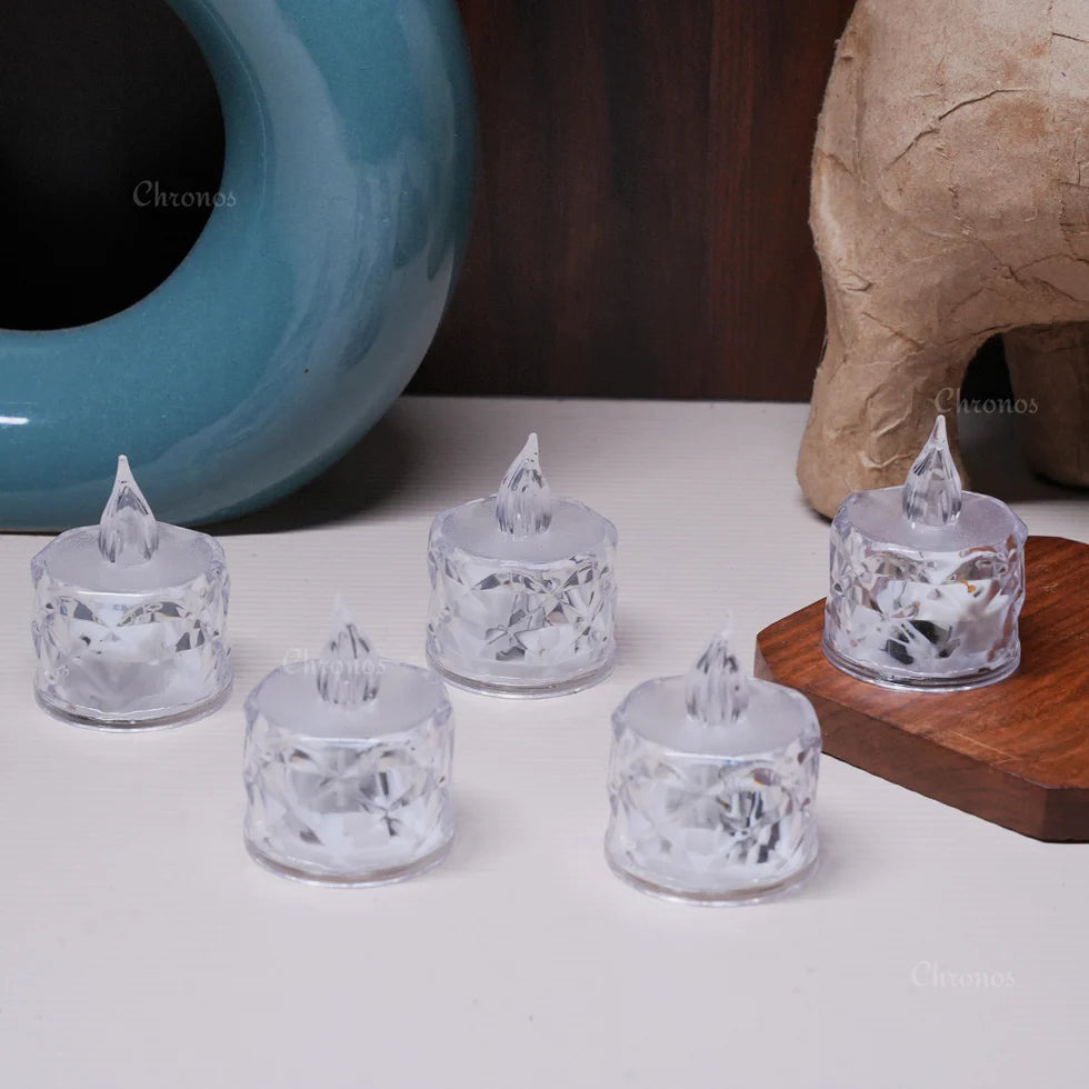 Crystal Diamond Reflection LED Tealight Candle