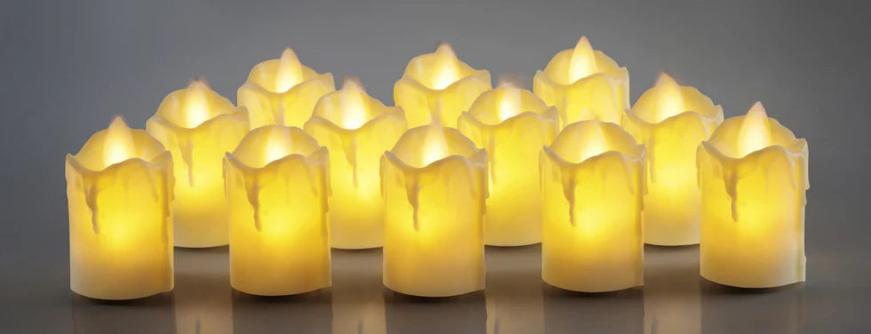 LED Moving Wick Candle | Pack of 12 | 2"