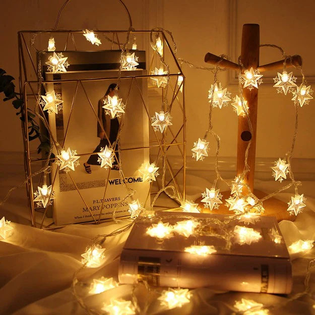 Starflakes String Lights - Warm White LEDStarflakes String Lights - Warm White LED