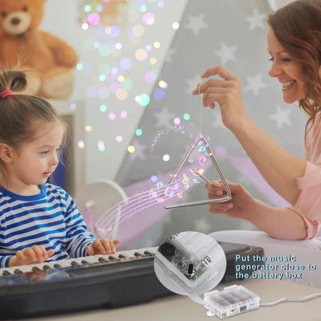 Music Beats Sync Copper Wire Fairy LED String Lights - 3AA Battery Operated | 12 Function Remote Control | IP44 Waterproof | Multi