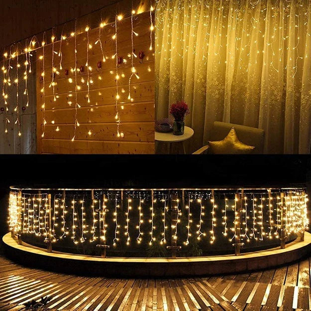 Icicle Curtain Lights | Warm White