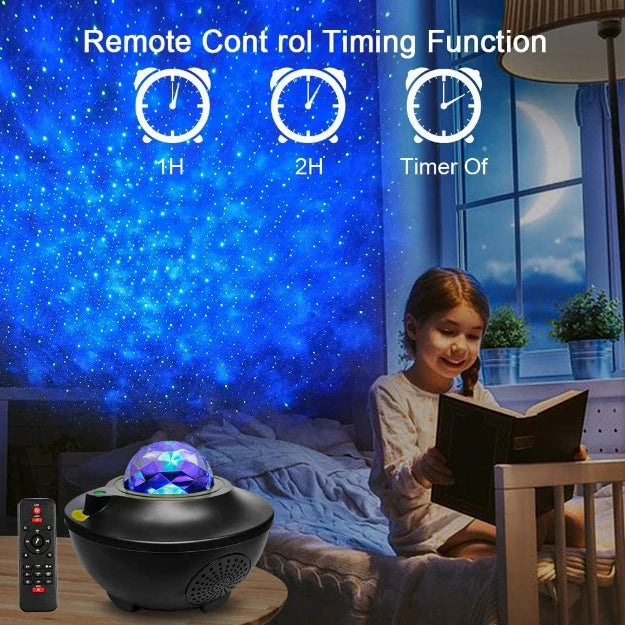 Starry Galaxy Projector Lamp with Bluetooth Speaker