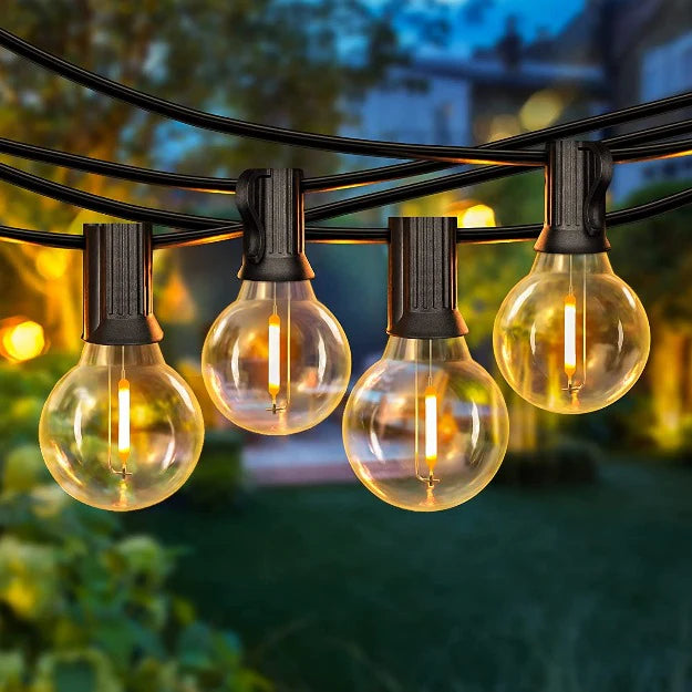 G40 Outdoor Bulb String Lights Hanging - IP44 Rainproof G40 Globe LED Bulbs