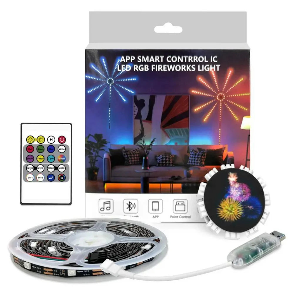 Smart RGBIC LED Firework Lights