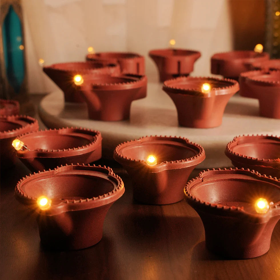 LED Brown Diya