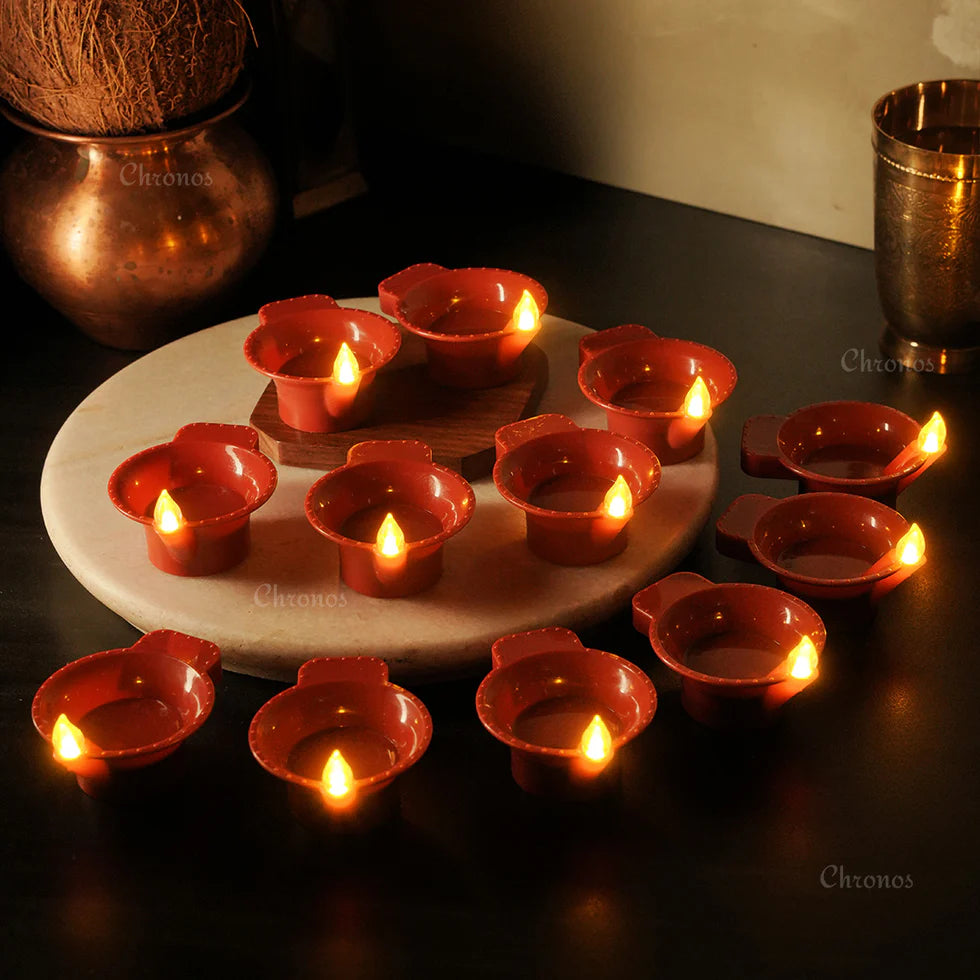 LED Brown Diya