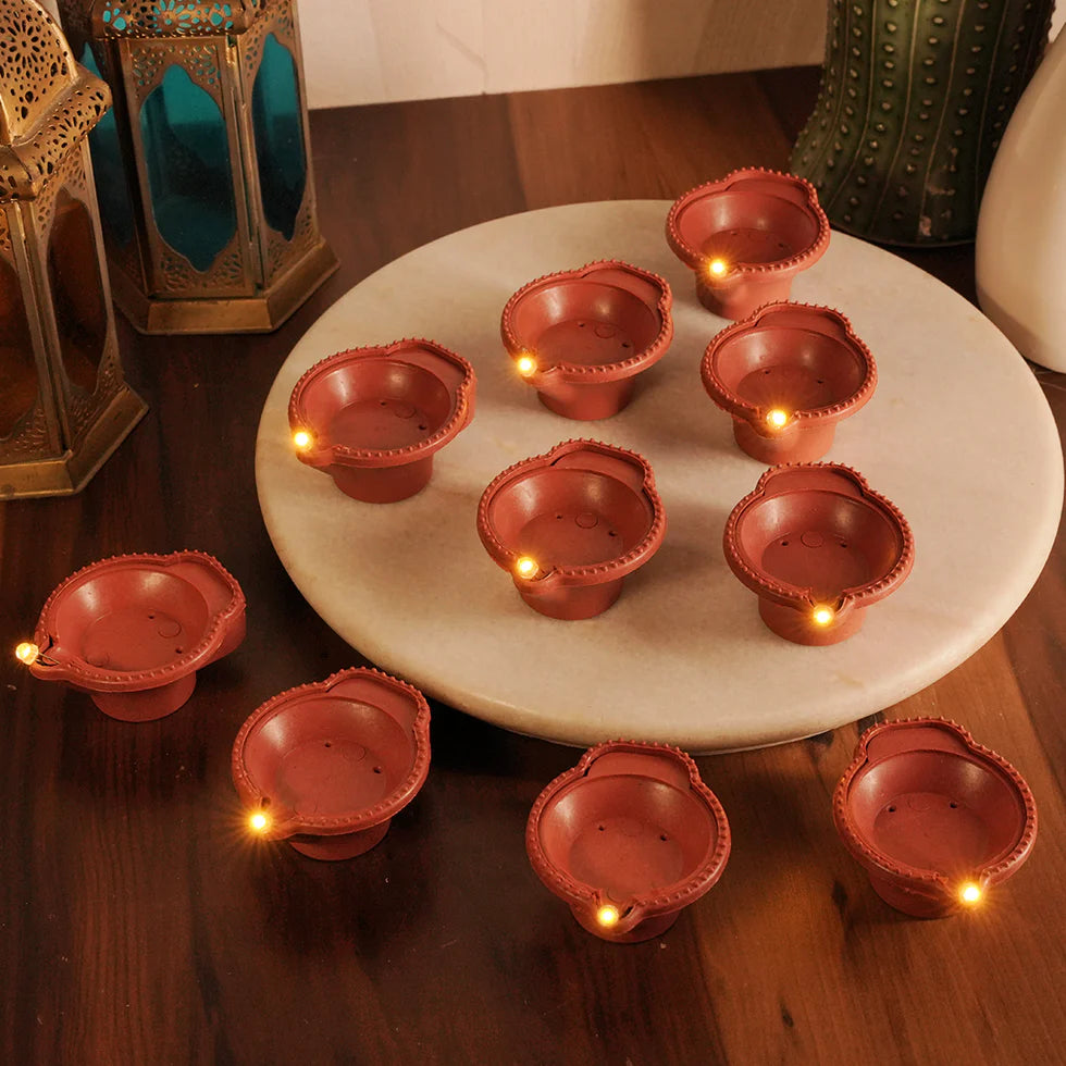 LED Brown Diya