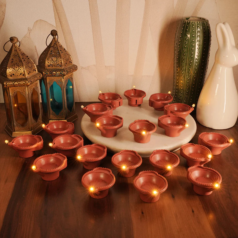 LED Brown Diya