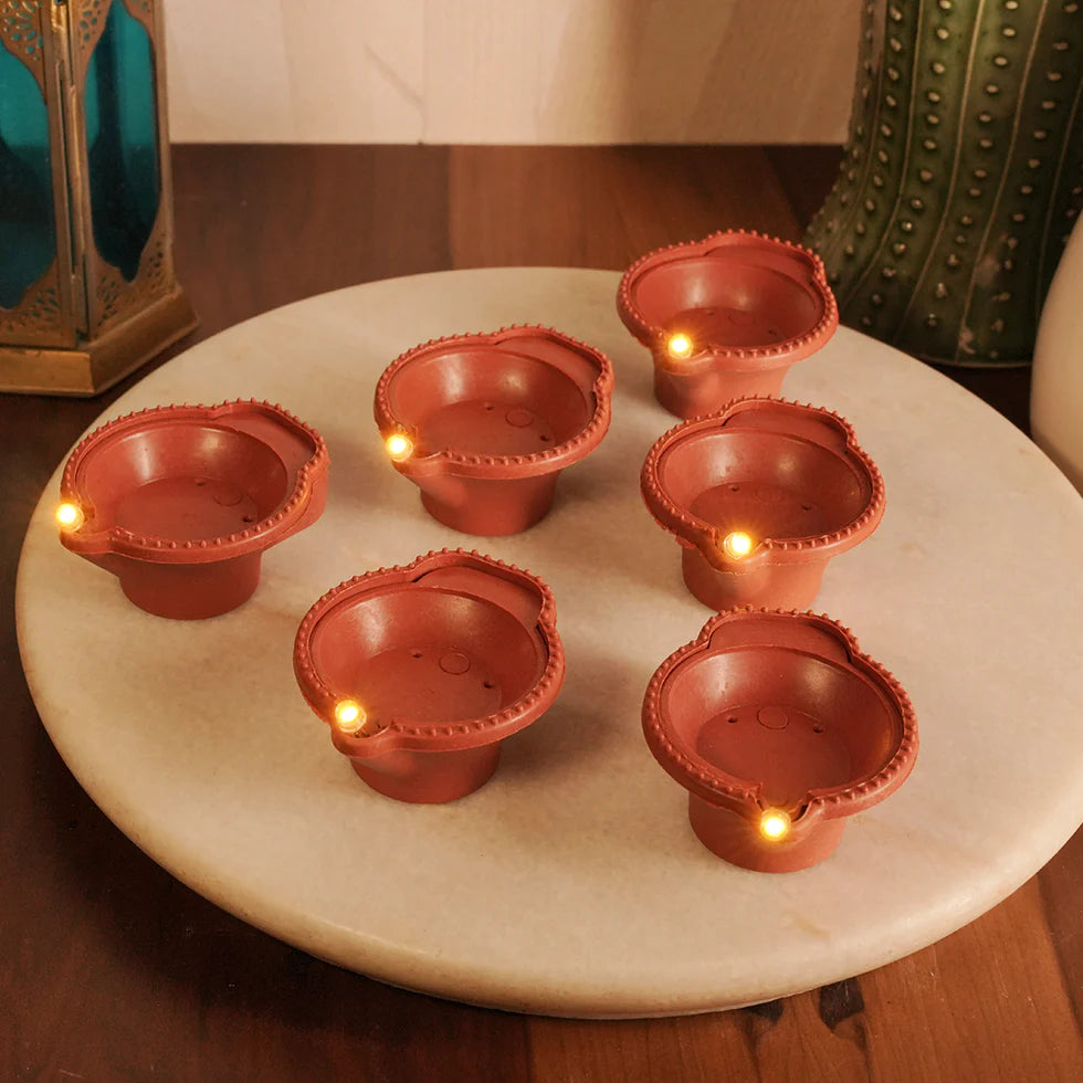 LED Brown Diya