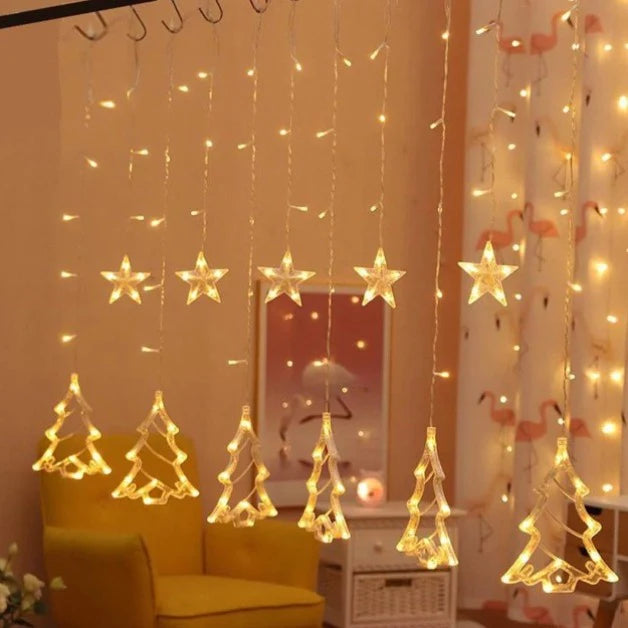 Christmas Tree Curtain Lights | Warm White LED