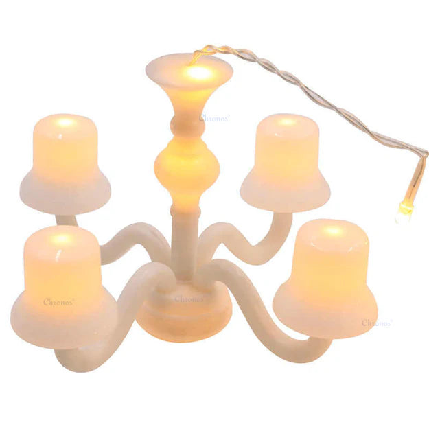 Mini Chandelier Curtain Lights | 6 Chandeliers | Warm White LED