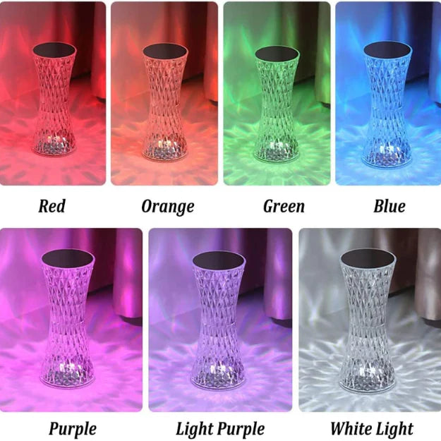 Curvy Reflection Portable LED Crystal Table Lamp