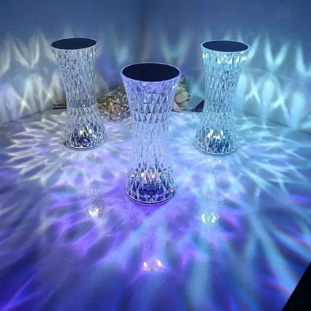 Curvy Reflection Portable LED Crystal Table Lamp