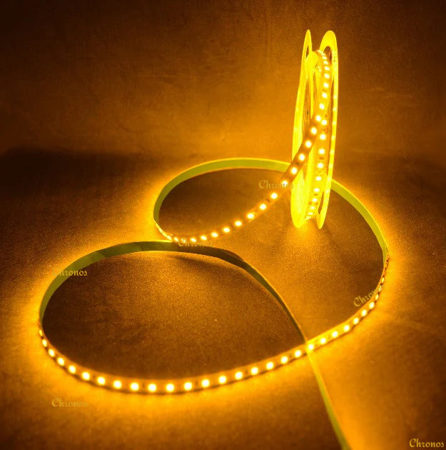 LED Strip Lights - 12V - 2835 SMD LED 120 LEDs Per Meter - Amber Yellow 5m