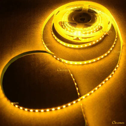 LED Strip Lights - 12V - 2835 SMD LED 120 LEDs Per Meter - Amber Yellow 5m