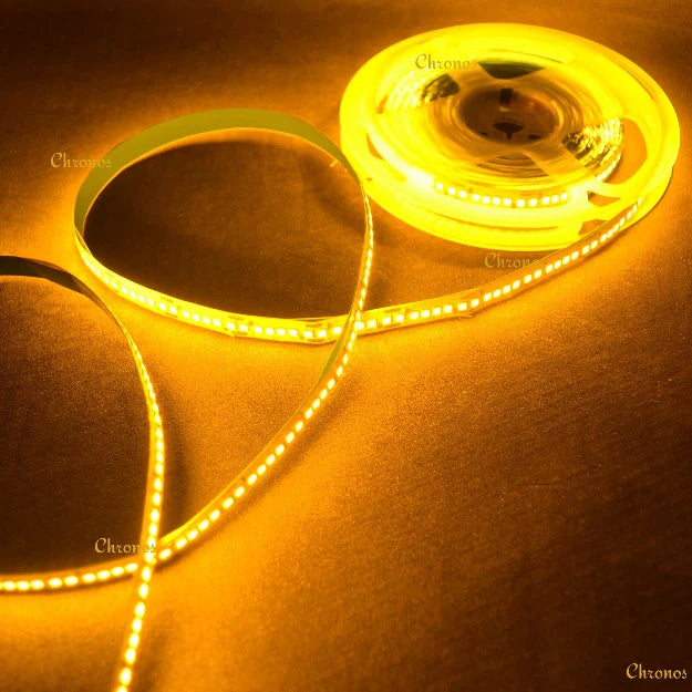 LED Strip Lights - 12V - 2835 SMD LED 240 LEDs Per Meter Amber - Yellow 5m