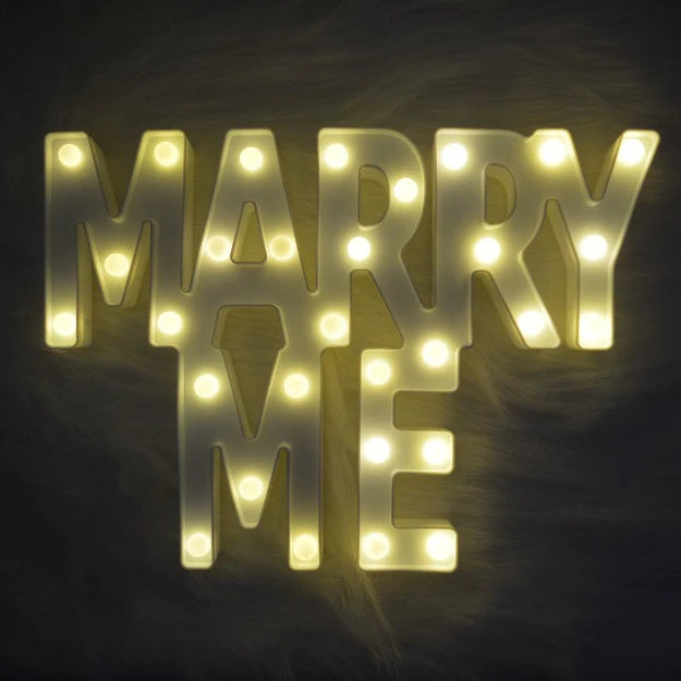 Marry Me Marquee Letter Lights - Alphabet | 10" / 25cm Height