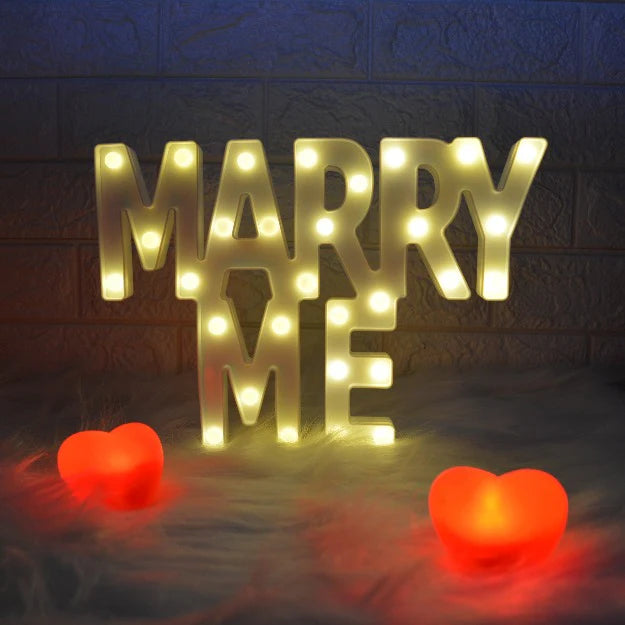 Marry Me Marquee Letter Lights - Alphabet | 10" / 25cm Height