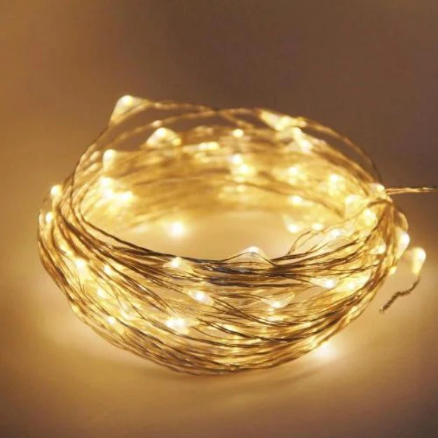 Copper Wire Fairy LED String Lights - 3AA Battery Operated