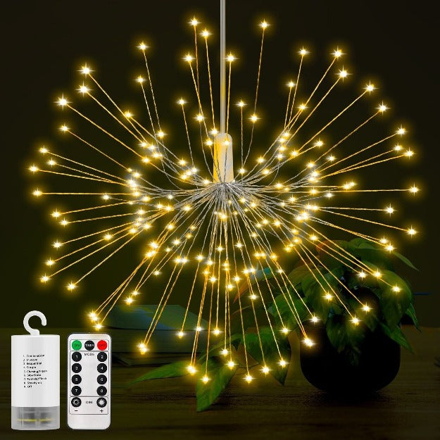 Firework Fairy Lights - 4AA Battery Operated | 8 Function Remote Control