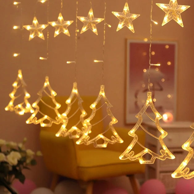 Christmas Tree Curtain Lights | Warm White LED